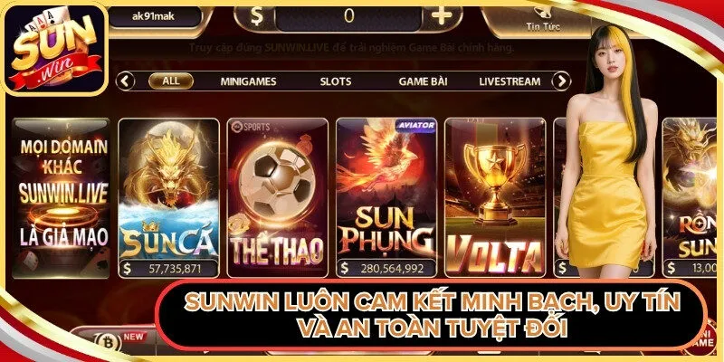Sunwin luôn cam kết minh bạch, uy tín và an toàn tuyệt đối