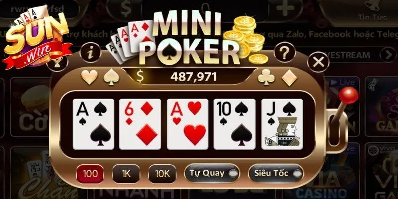 Sự kết hợp giữa lối quay nổ hũ và cách tính điểm của các tay bài Poker