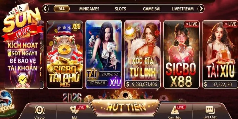 Không gian đặt cược tài xỉu thiết kế tinh xảo với màu sắc sang trọng